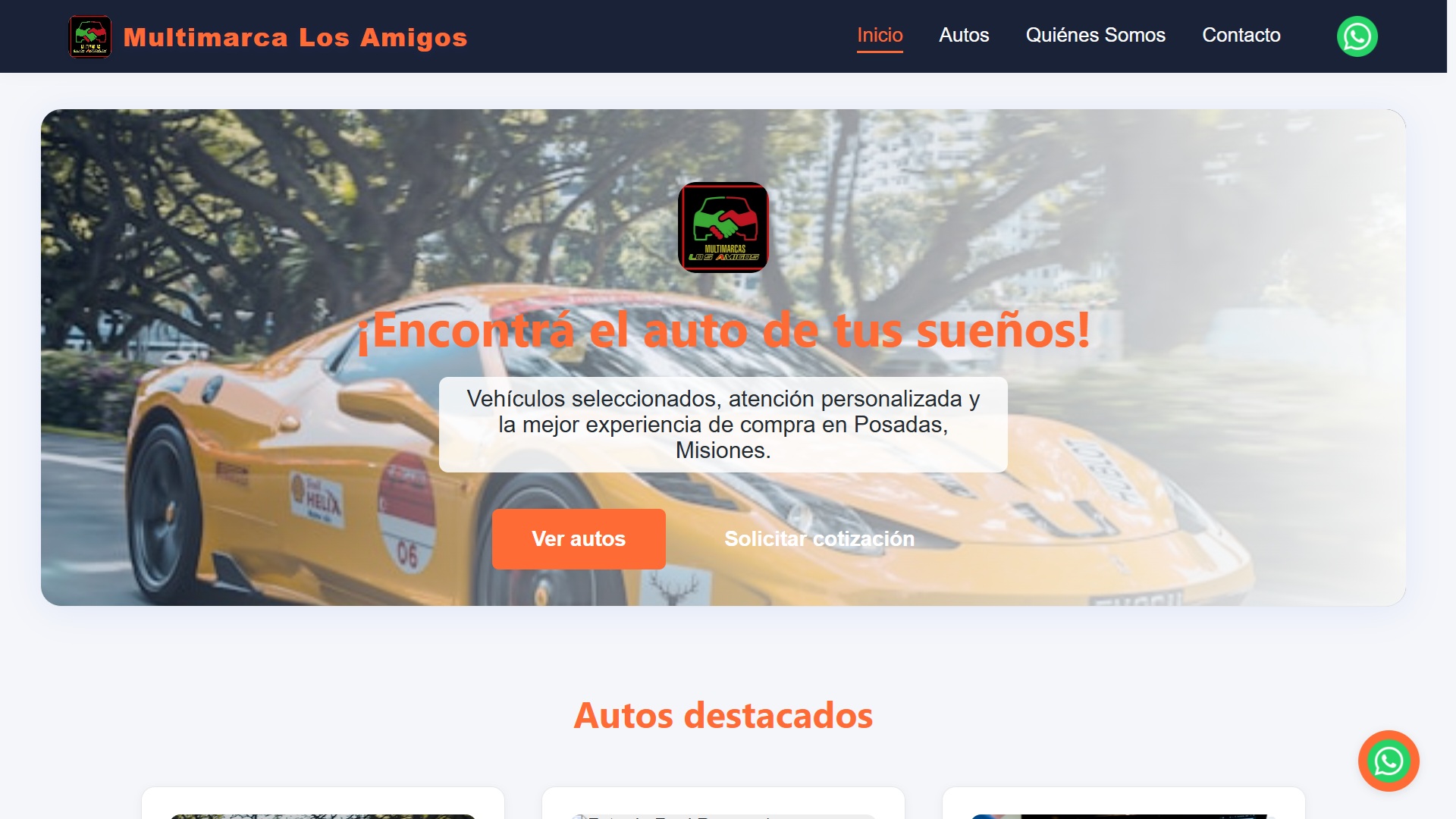 Captura de pantalla de Concesionario Web